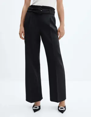 Mango Paperbag trousers with belt