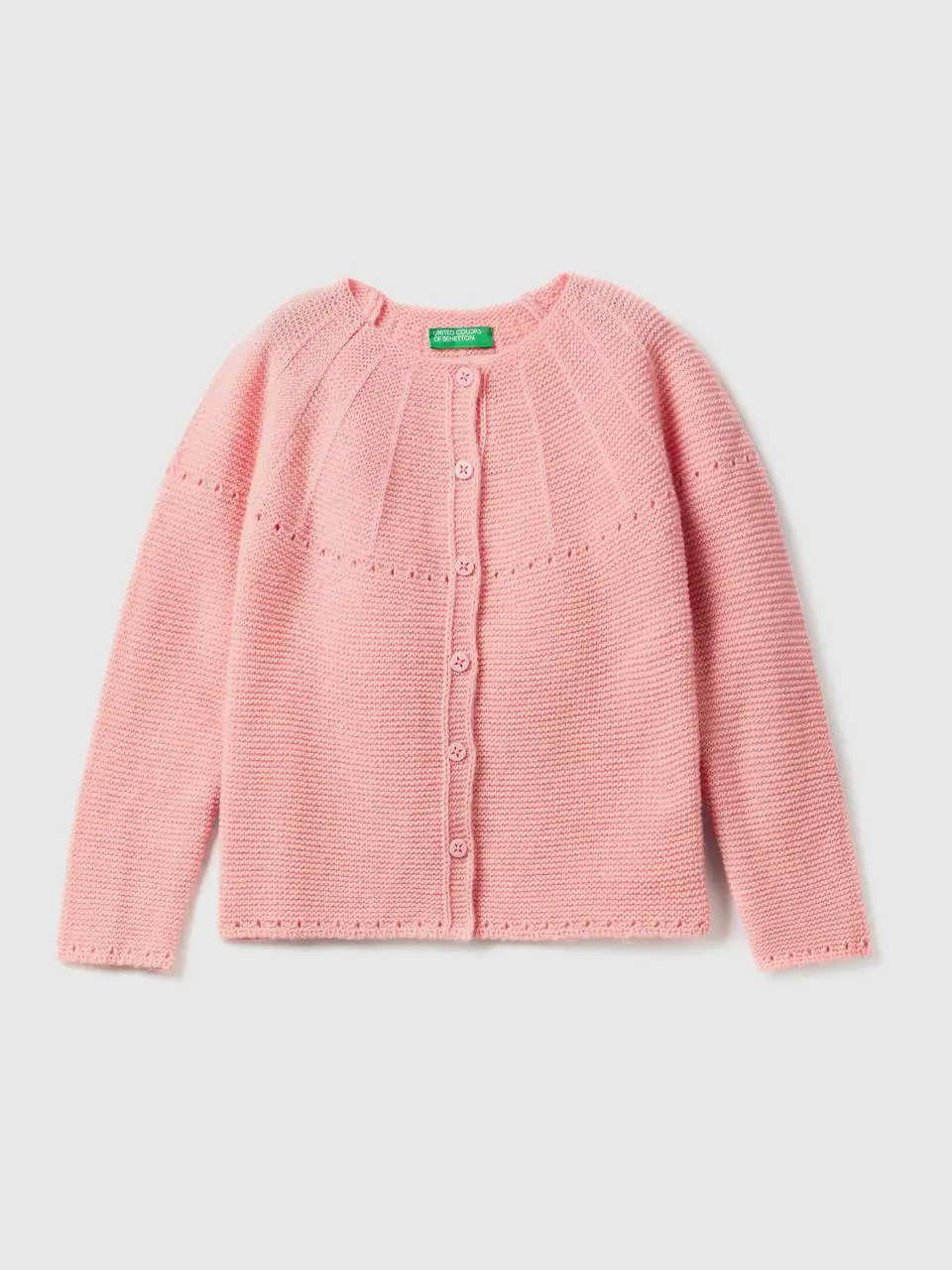 Benetton cardigan with perforated details. 1