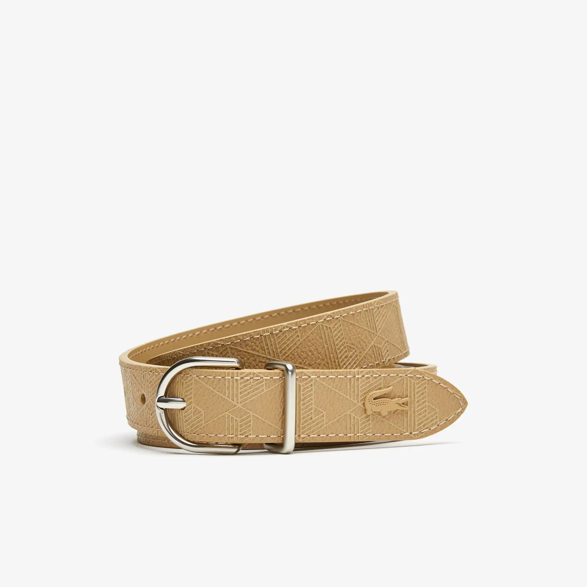 Lacoste Cintura da donna in canvas con fibbia ad ardiglione e monogramma. 1 Lacoste Cintura da donna in canvas con fibbia ad ardiglione e monogramma. 1