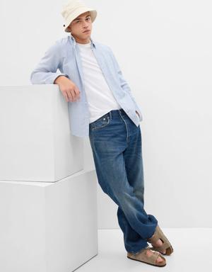 Classic Oxford Shirt in Untucked Fit blue
