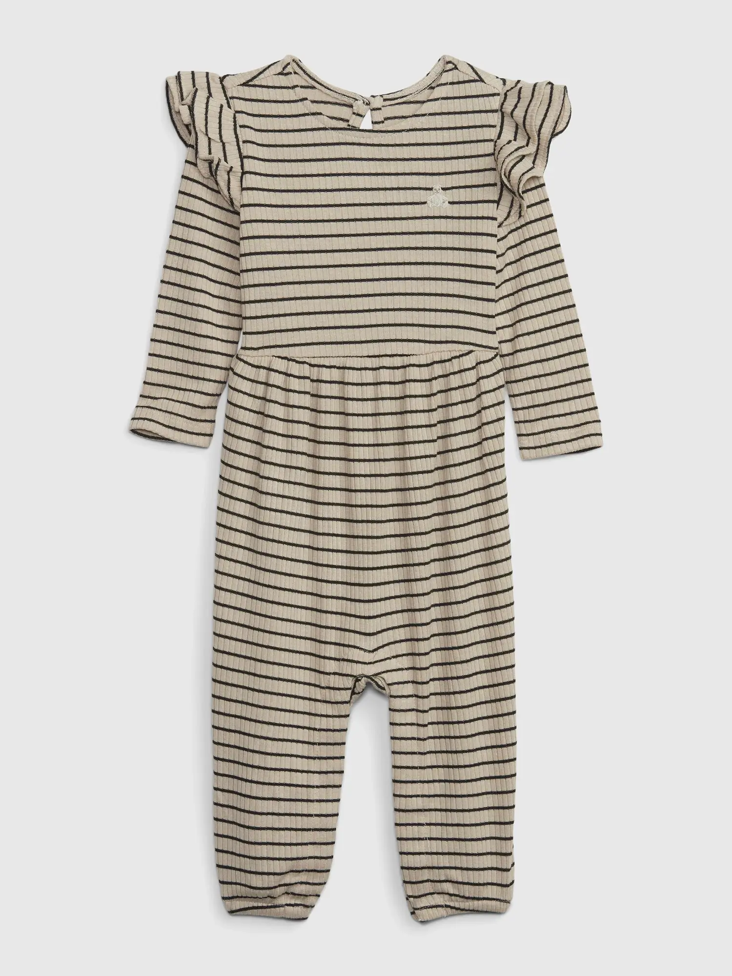 Gap Baby SoftSpun Ruffled One-Piece beige. 1