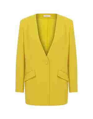 Sunflower Double Breasted Yellow Women's Jacket