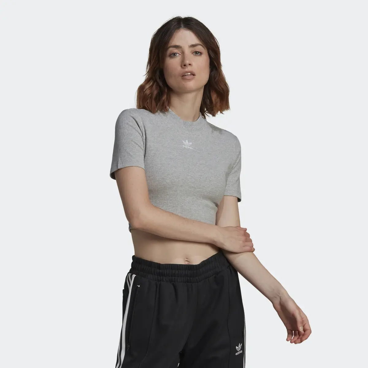 Adidas Adicolor Essentials Rib Crop Top. 2