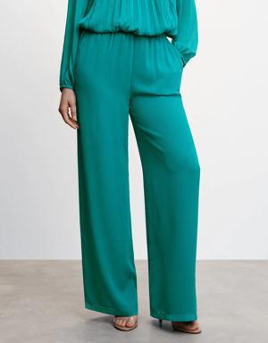 Textured palazzo trousers