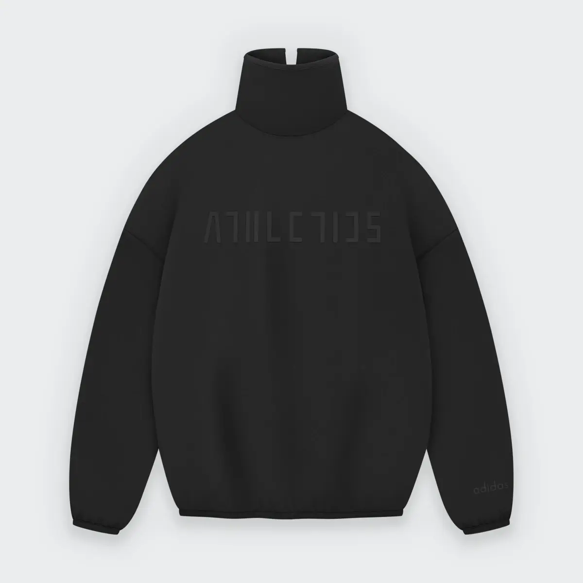 Adidas Fear of God Athletics Suede Fleece Mock Neck. 1