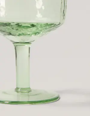 Embossed glass cup