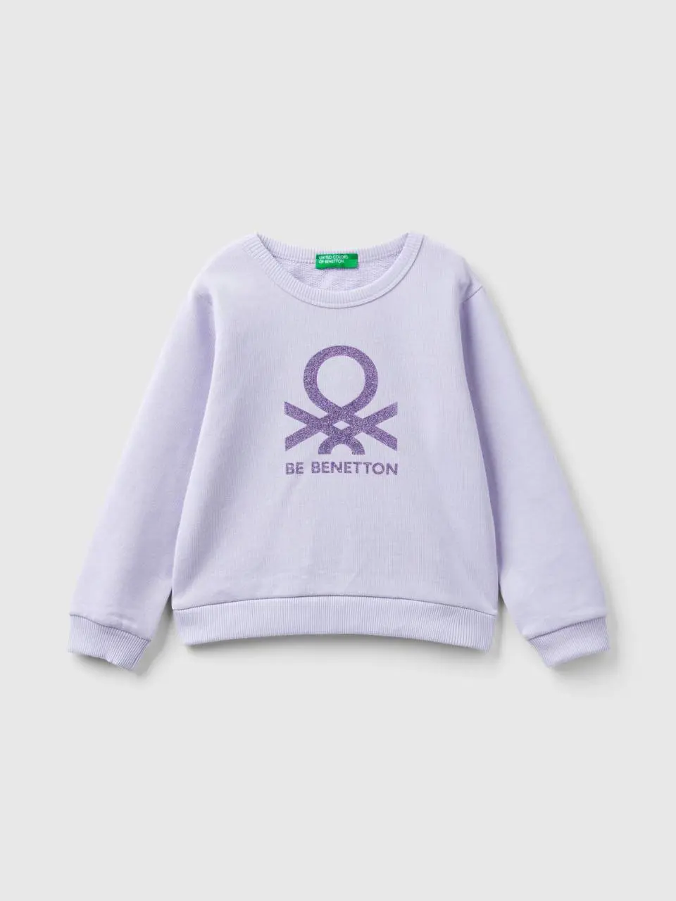 Benetton 100% organic cotton sweatshirt with logo. 1