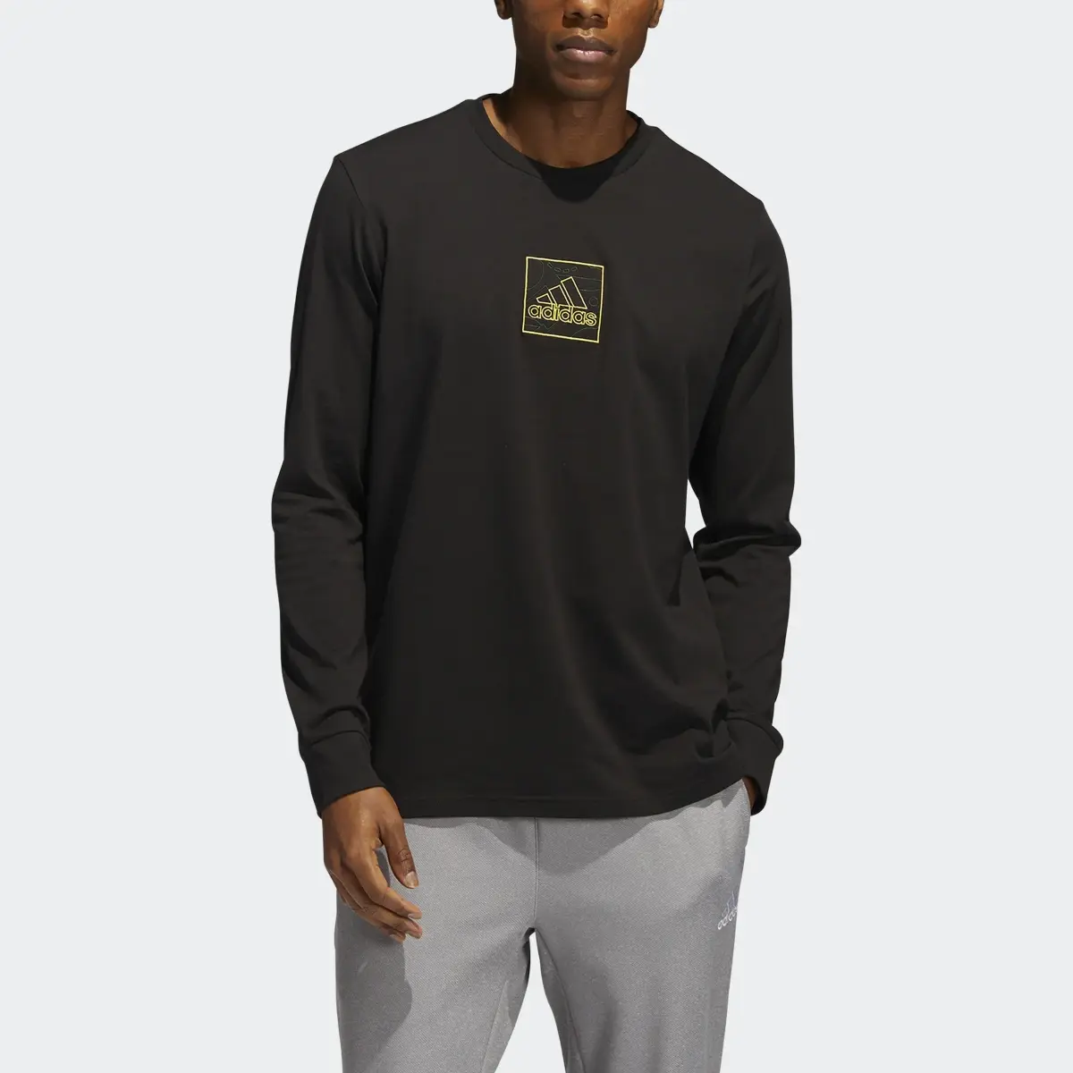 Adidas Embroidery Graphic Long Sleeve Tee. 1