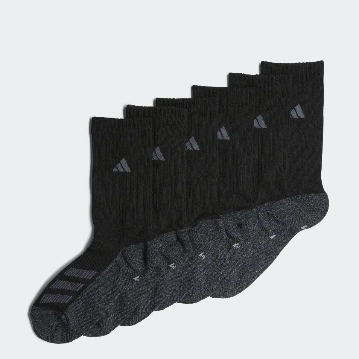 Adidas Cushioned Angle Stripe Crew Socks 6 Pairs. 1