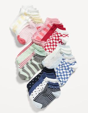 Ankle Socks 20-Pack for Girls pink