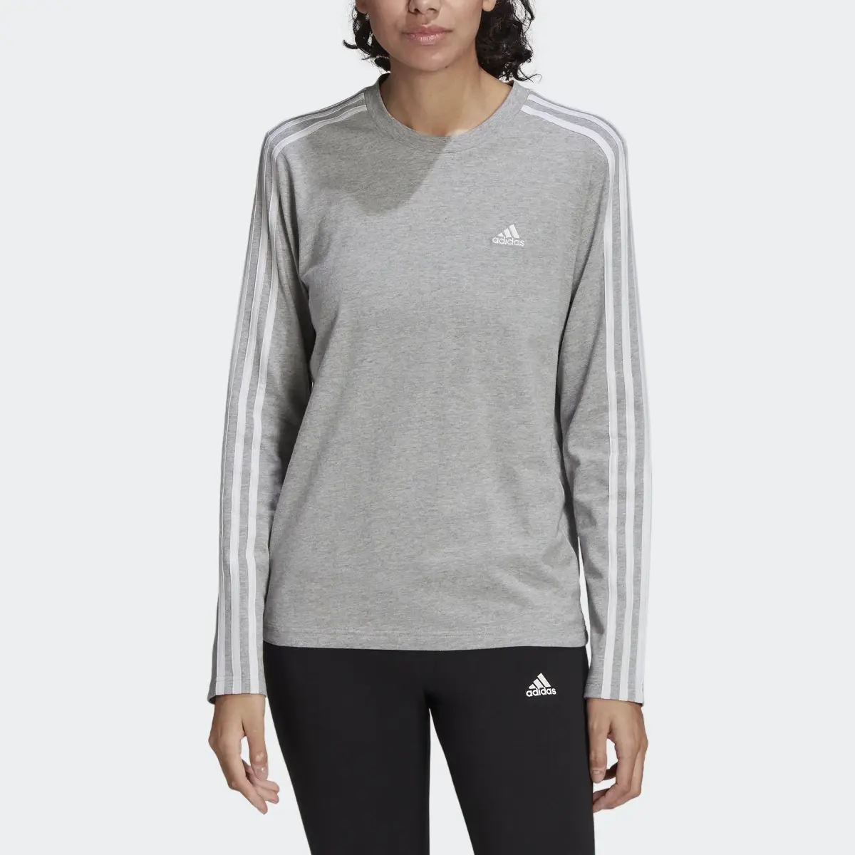 Adidas T-shirt Essentials 3-Stripes Long Sleeve. 1
