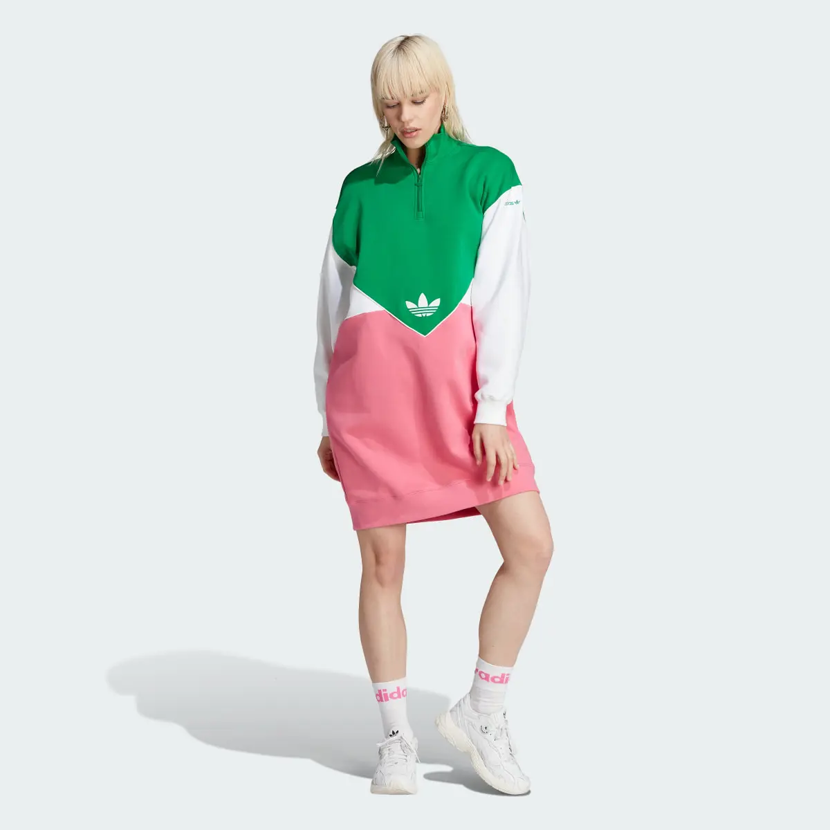 Adidas Half-Zip Sweat Dress. 2