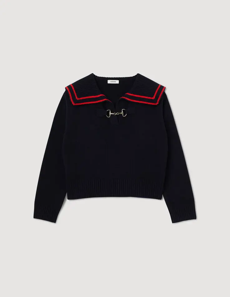 Sandro Sweater with an open collar. 1