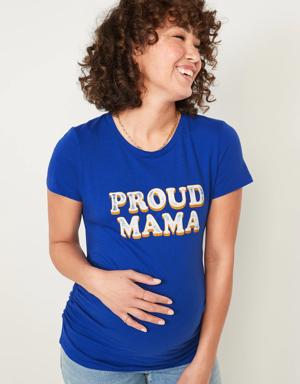 Old Navy Maternity Graphic Side-Shirred T-Shirt blue