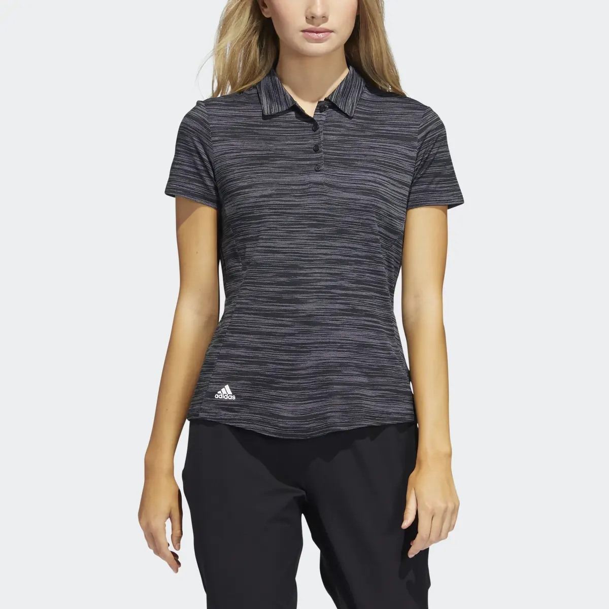 Adidas Space-Dyed Kısa Kollu Polo Tişört. 1