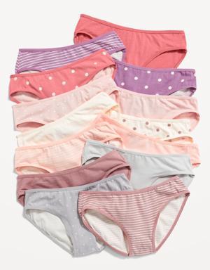 Bikini Underwear 14-Pack for Girls pink