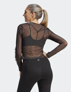 Adidas Print Clash Long Sleeve Yoga Shirt. 3