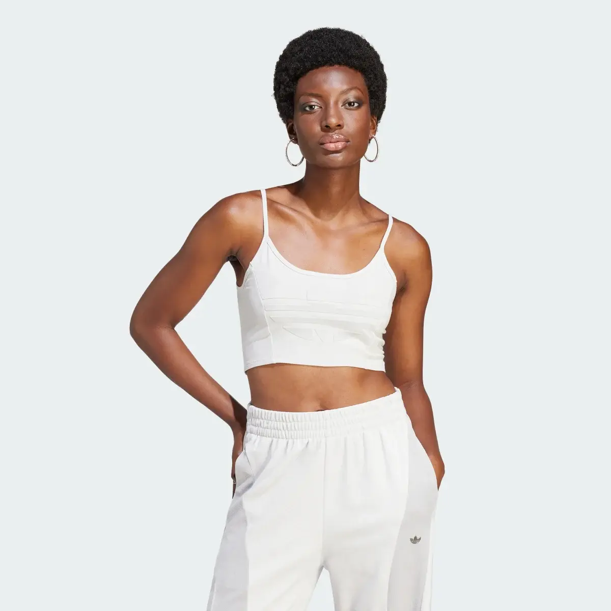 Adidas Large Trefoil Crop-Top. 2