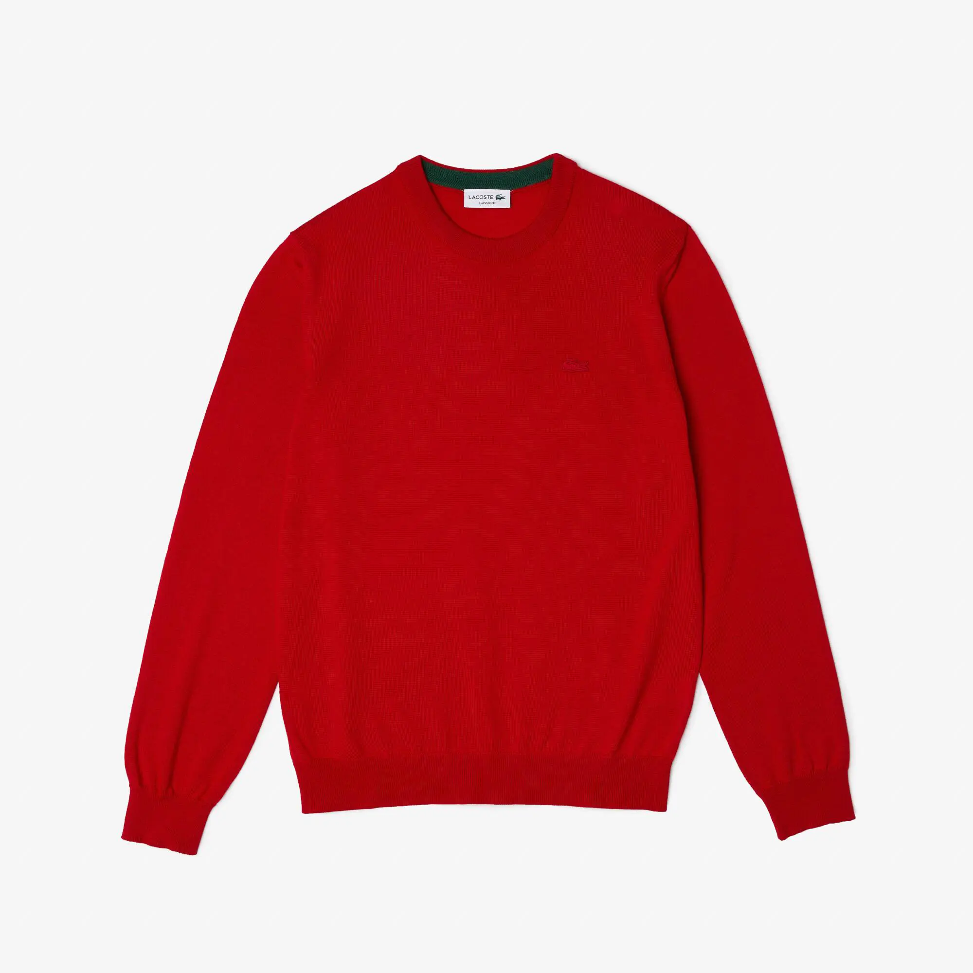 Lacoste Pull à col rond en laine mérinos unie. 2