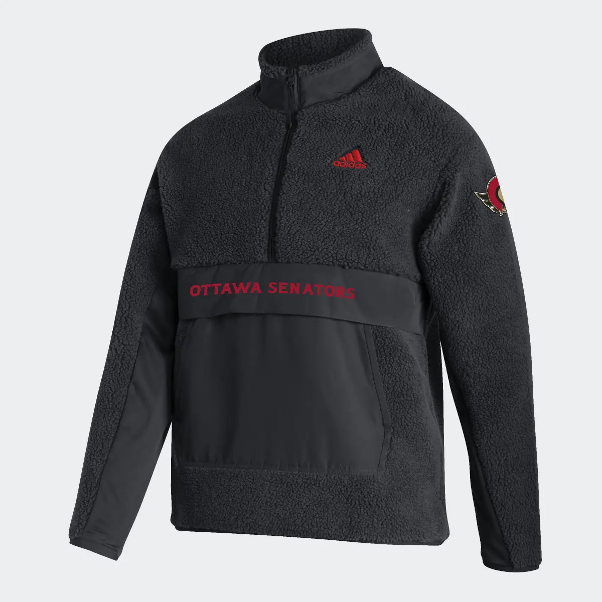 Adidas Senators Sherpa Quarter-Zip Top. 1