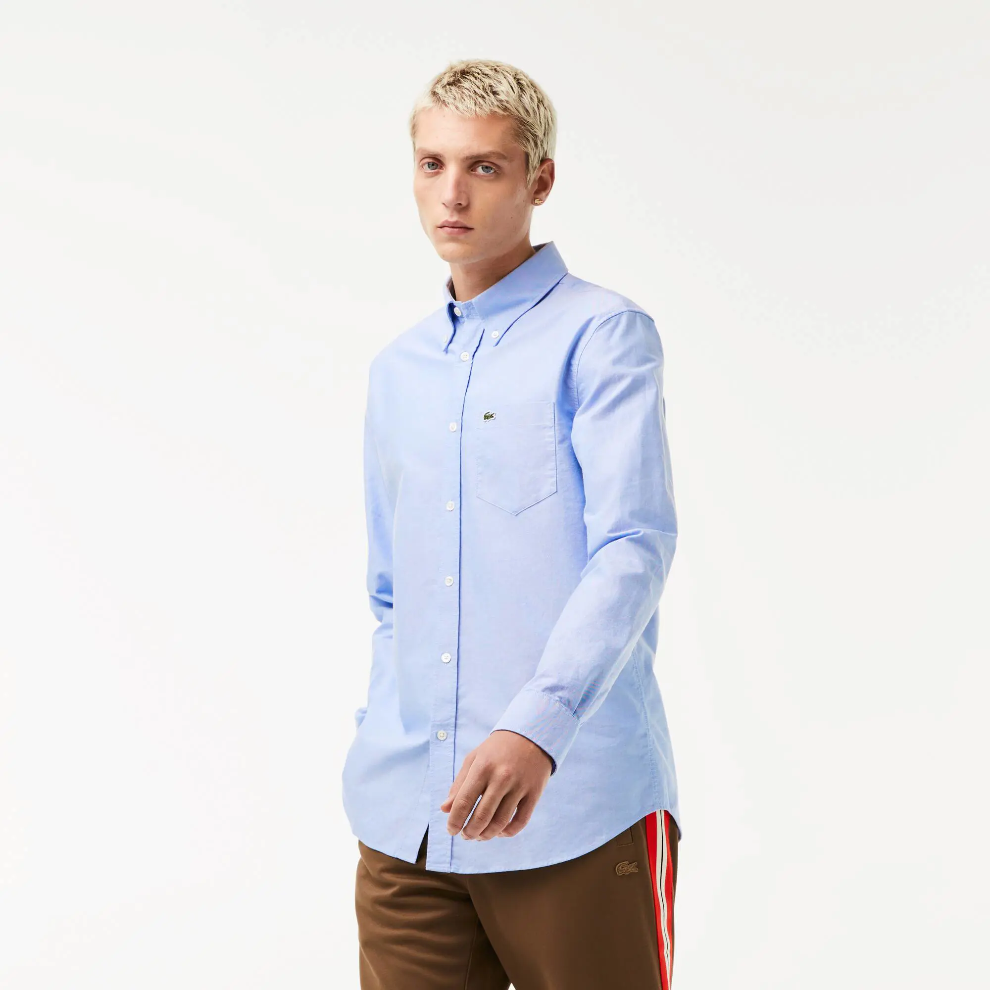 Lacoste Men's Regular Fit Oxford Cotton Shirt. 1