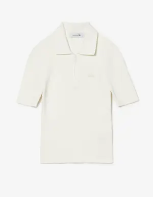 Lacoste Women’s Lacoste Zipped Knit Polo Shirt