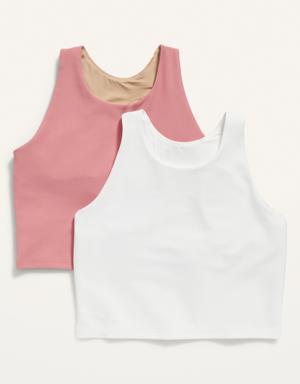 PowerSoft Longline Sports Bra 2-Pack for Girls pink