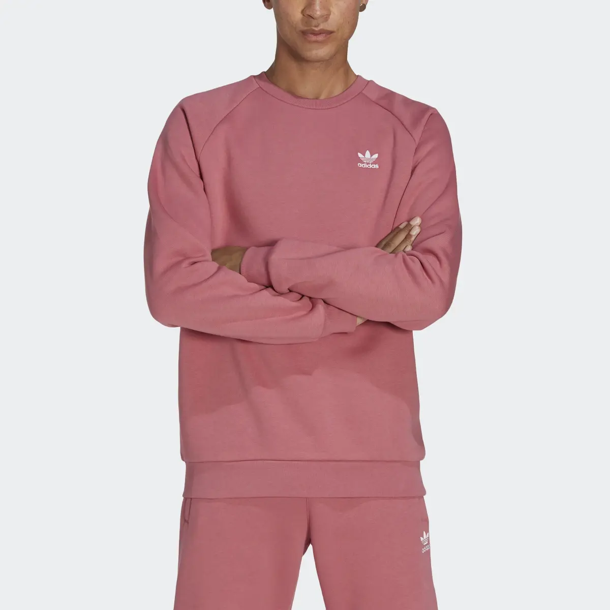 Adidas Trefoil Essentials Crewneck Sweatshirt. 1