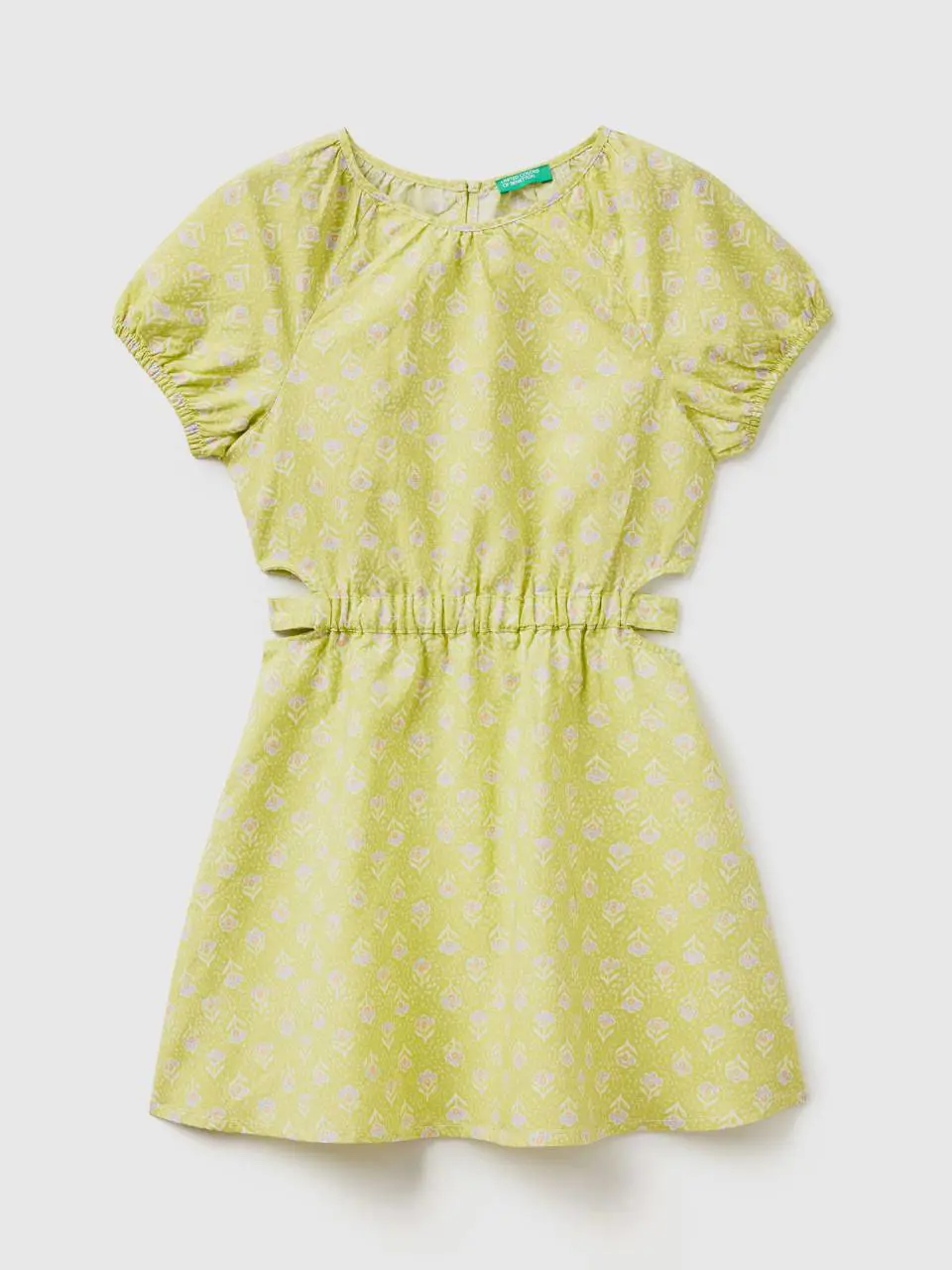 Benetton patterned dress in linen blend. 1