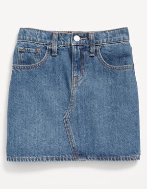 High-Waisted Jean Skirt for Girls blue