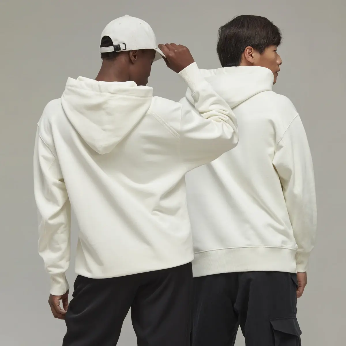 Adidas Sweat-shirt à capuche ras-du-cou en coton bio Y-3. 3