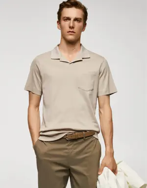 100% cotton polo shirt with pocket