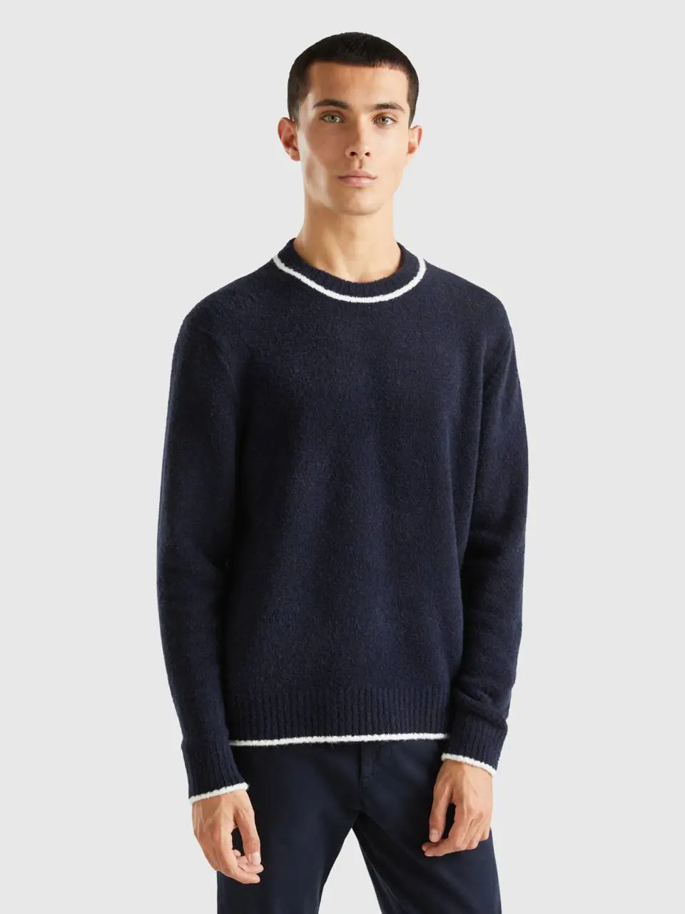 Benetton sweater in wool and viscose blend. 1