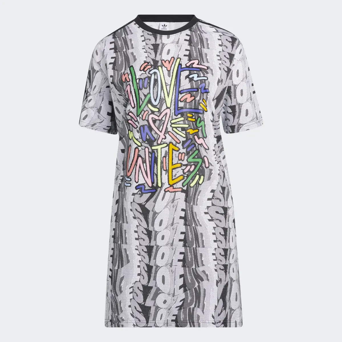 Adidas Vestido tipo Playera Love Unites Doodle. 1