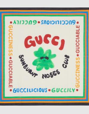 Children's Gucci four-leaf clover cotton scarf
