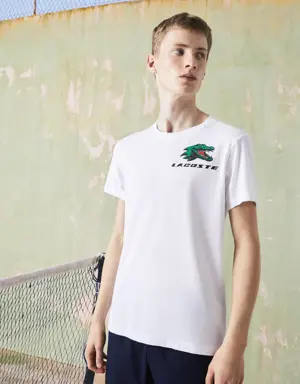 Lacoste T-shirt de ténis com estampado de crocodilo Lacoste SPORT para homem