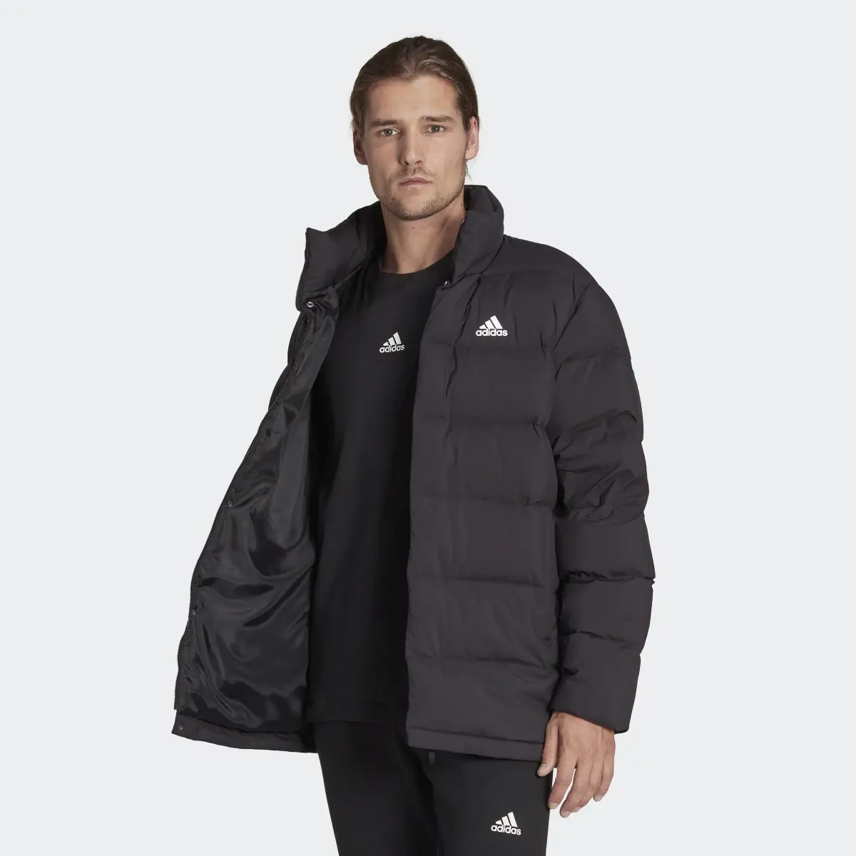 Adidas Helionic Mid-Length Daunenjacke. 2