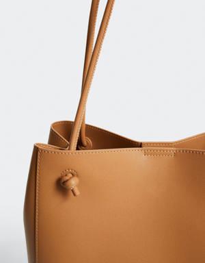 Knots pleated shopper bag