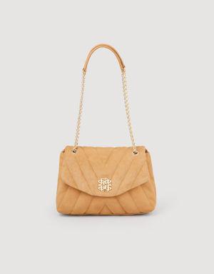 Mila Quilted suede leather bag