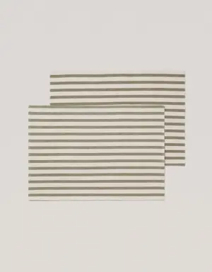 Striped printed cotton individual