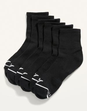 Old Navy 3-Pack Athletic Quarter Crew Socks for Women black