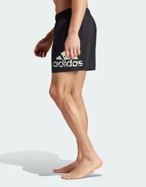 Adidas Big Logo CLX Short-Length Swim Shorts. 2