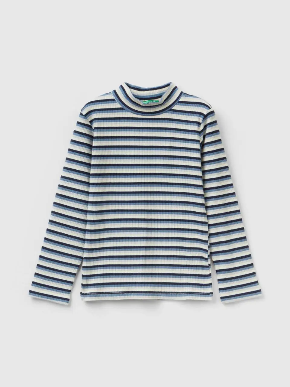 Benetton striped turtleneck t-shirt. 1