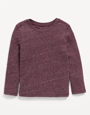 Unisex Long-Sleeve Slub-Knit T-Shirt for Toddler red