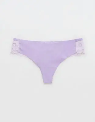 American Eagle SMOOTHEZ No Show Lace Thong Underwear. 1