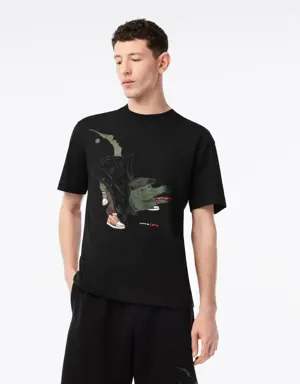 Lacoste T-shirt de algodão orgânico Lacoste x Netflix para homem