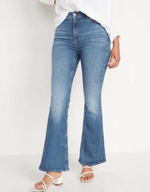 FitsYou 3-Sizes-in-1 Extra High-Waisted Flare Jeans for Women blue