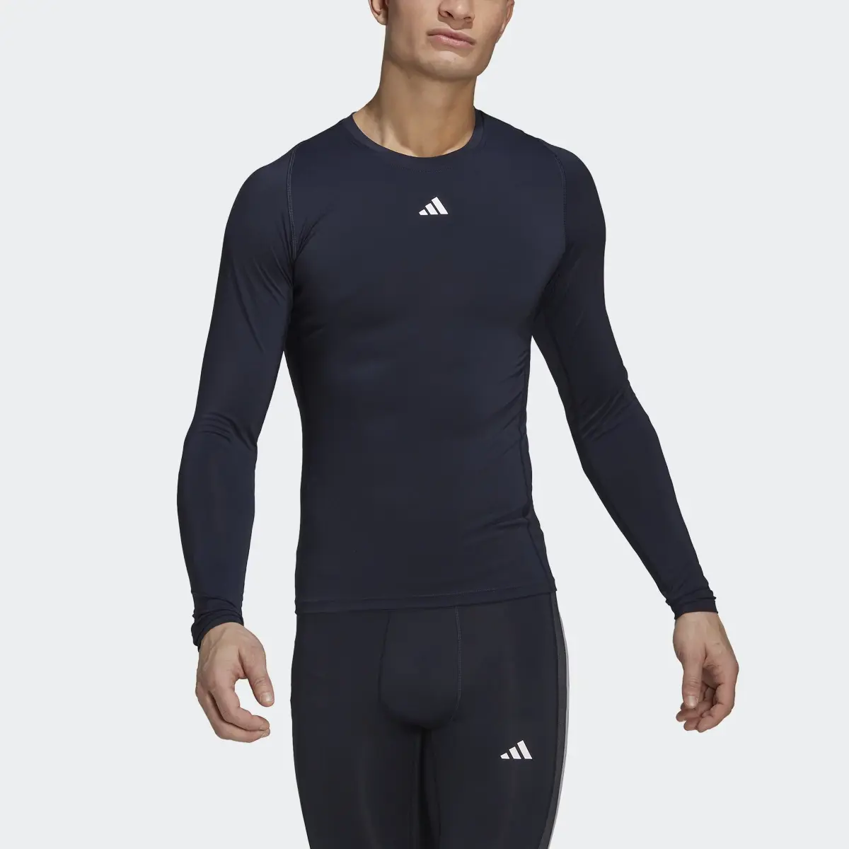 Adidas Techfit Training Long Sleeve Tee. 1