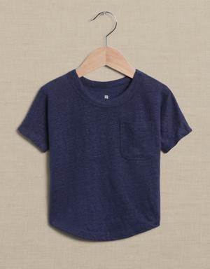 Linen T-Shirt for Baby + Toddler blue