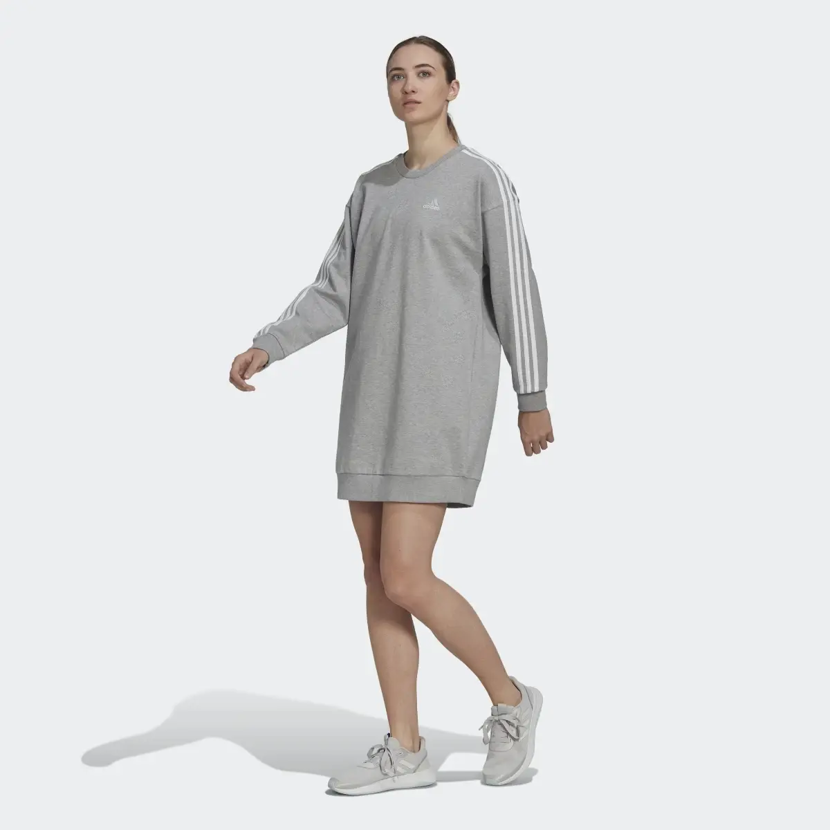 Adidas Vestido Essentials Crew 3 Franjas. 2